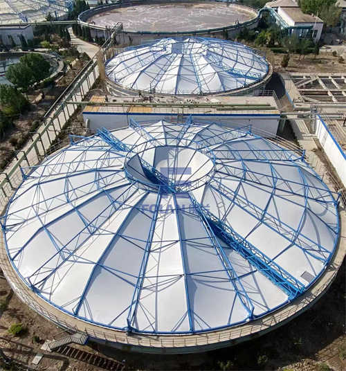 又一污水池反吊膜加蓋工程圓滿完成，環境美化煥然一新！